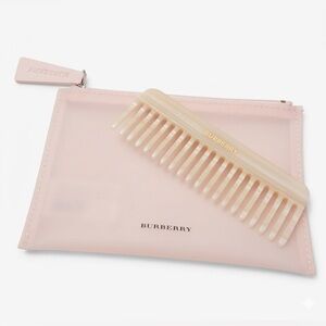 Burberry Blush Pink Zip Pouch Burberry Ivory Comb